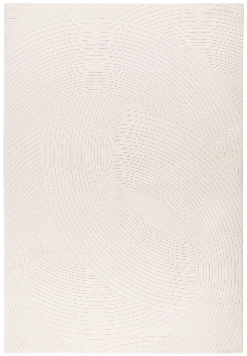 Dutch XXL Japandi Vloerkleed | Tapijt | Napoli | Bogen | Crème | 120x170 cm