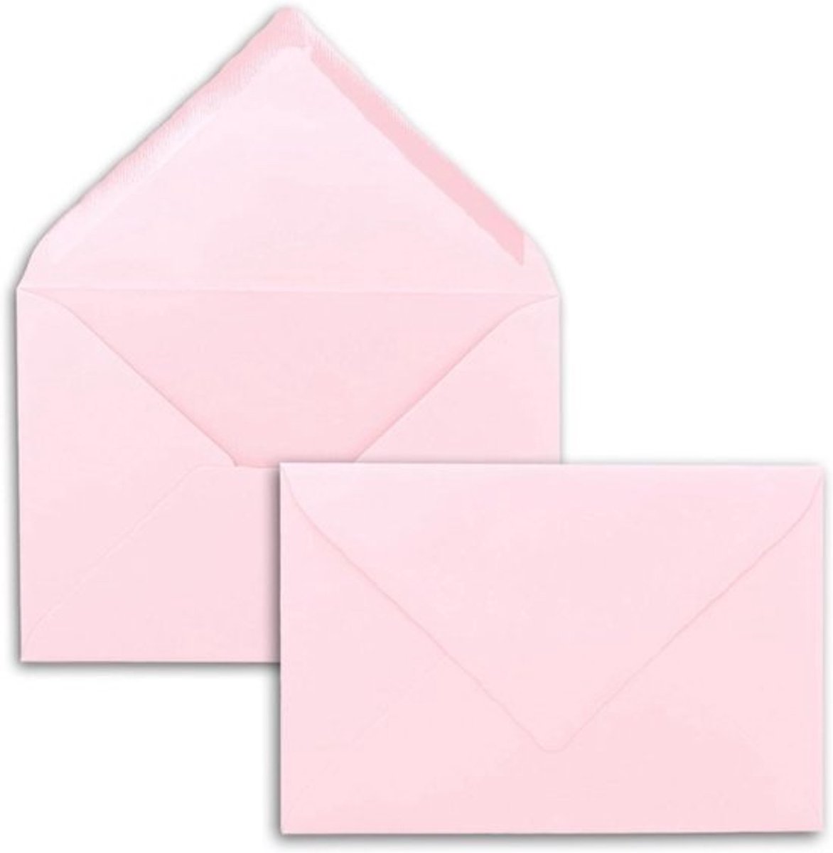 Enveloppen C6 - Papieren enveloppen Kaarten enveloppen - Wenskaarten versturen - Golvende randen - 114 x 162 mm - Roze