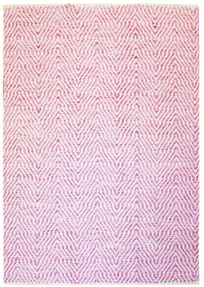 Dutch XXL Laagpolig Vloerkleed | Tapijt | Aperitif | Zigzag | Roze | 80x150 cm
