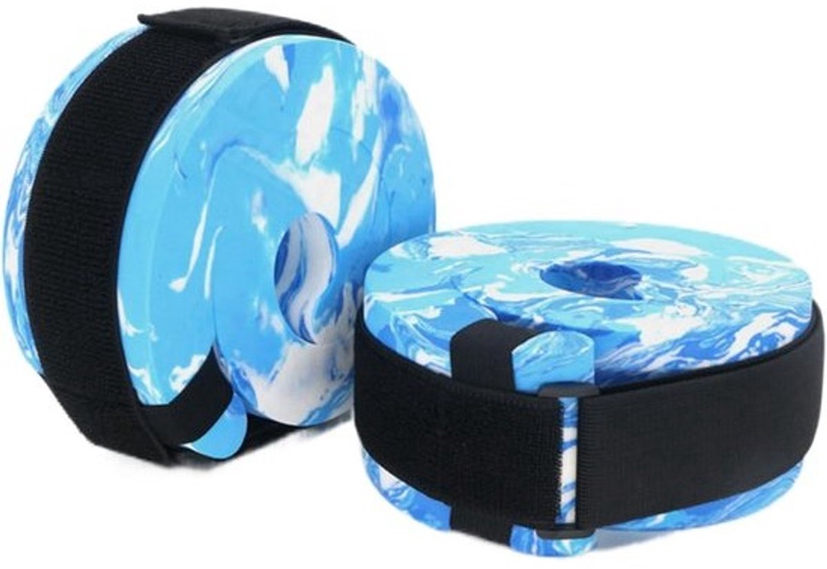 Zwemgordel - Waterfitness band - Aquatische training - Duurzaam EVA materiaal - Verstelbaar - Blauw en wit