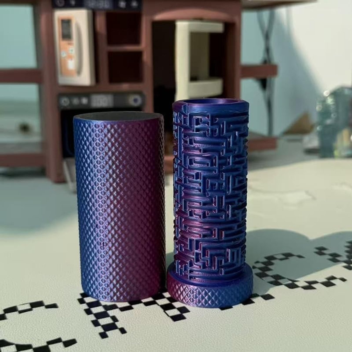 Mysterieuze Labyrint Puzzeldoos met Verborgen Compartiment, 3D Puzzelspel voor Geld en Cadeaus, Herbruikbare Puzzelervaring in Blauw-Paars