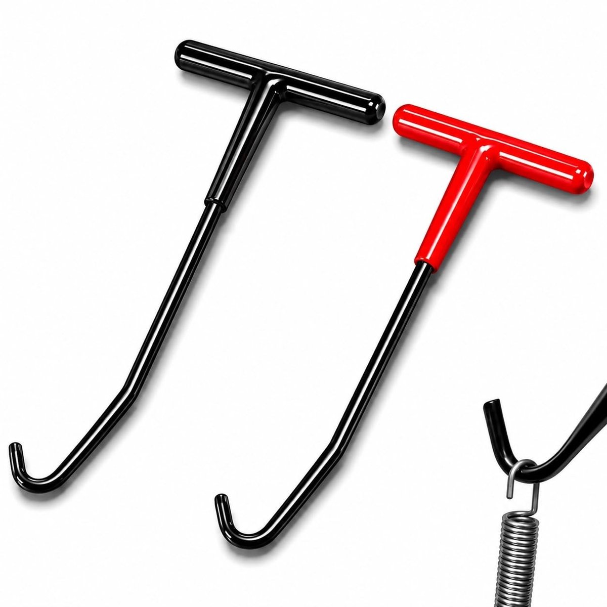 Professionele Uitlaatveer Trekker Tool - Rubber Gecoat Haak met T Handvat