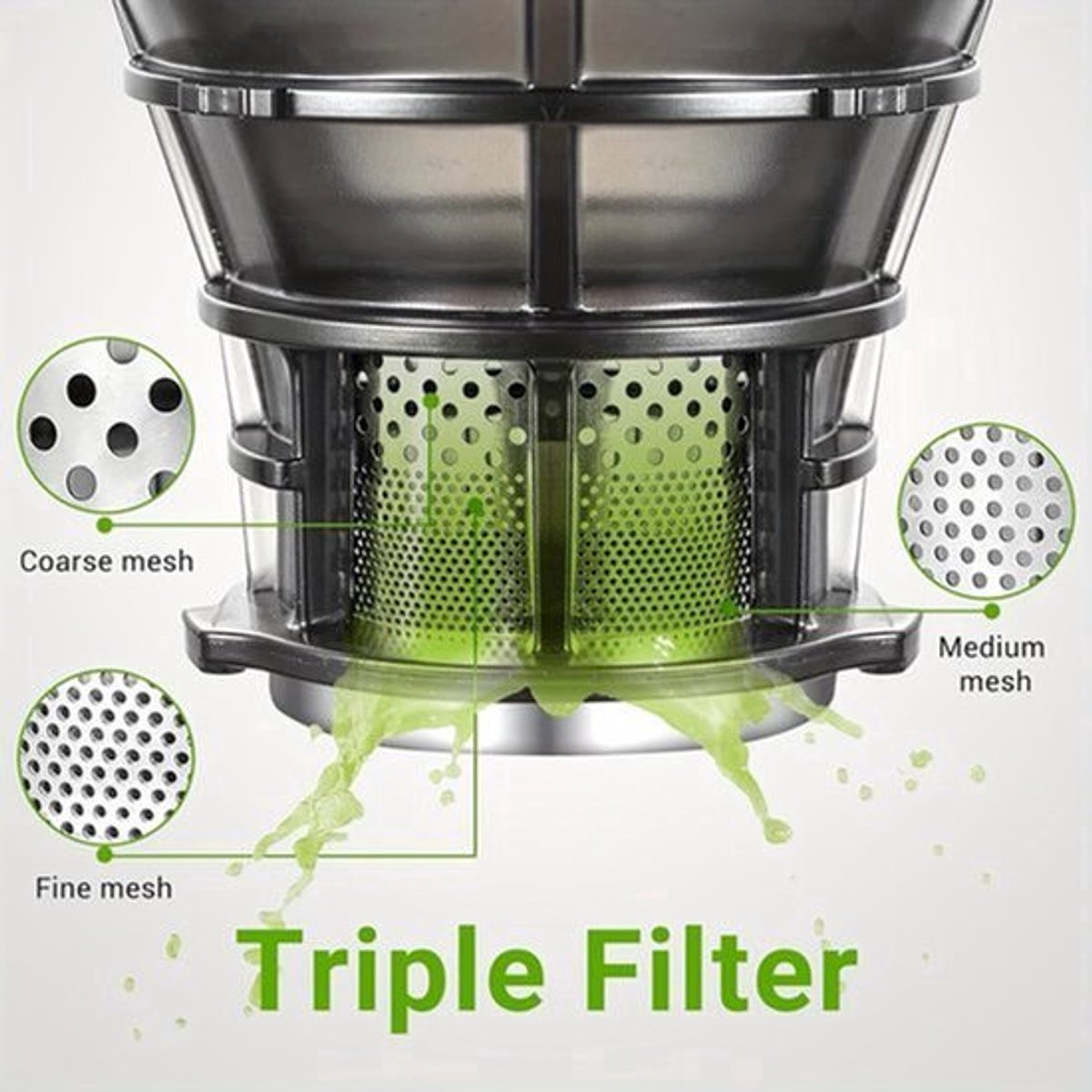 Slowjuicer – Slow Juicer – Sapmachine – Sapcentrifuge – Juicer – Brede Opening 13,5 Cm – 1,8 Liter Opvangbak – Stil Motor