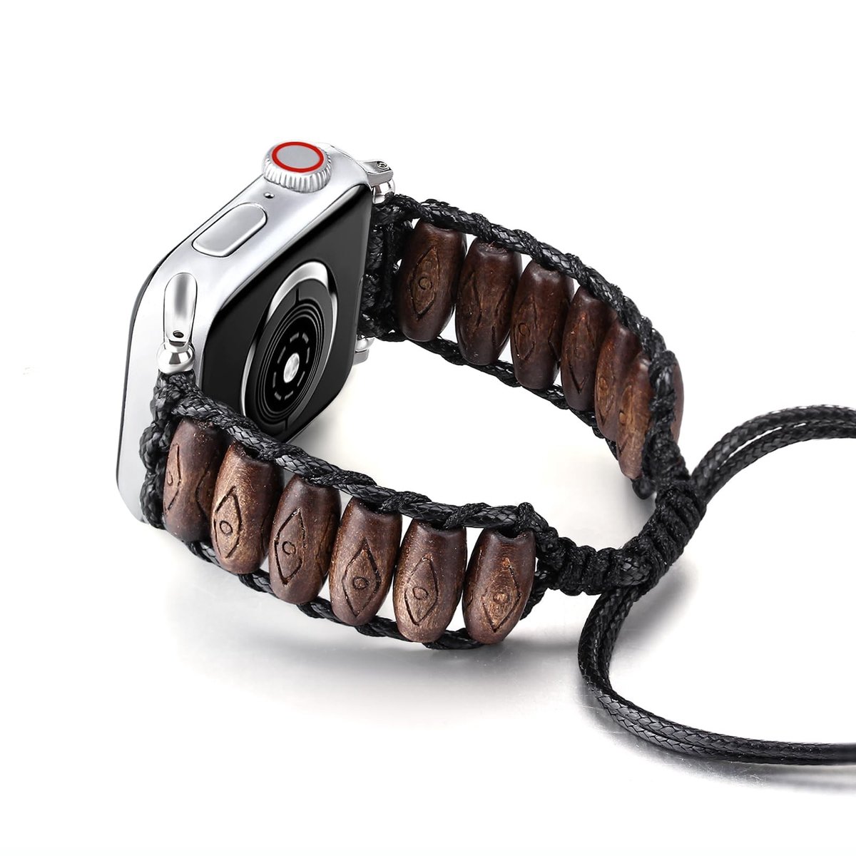 Dubbele Leren Horlogeband - Boho Stijl met Jaspis Steen