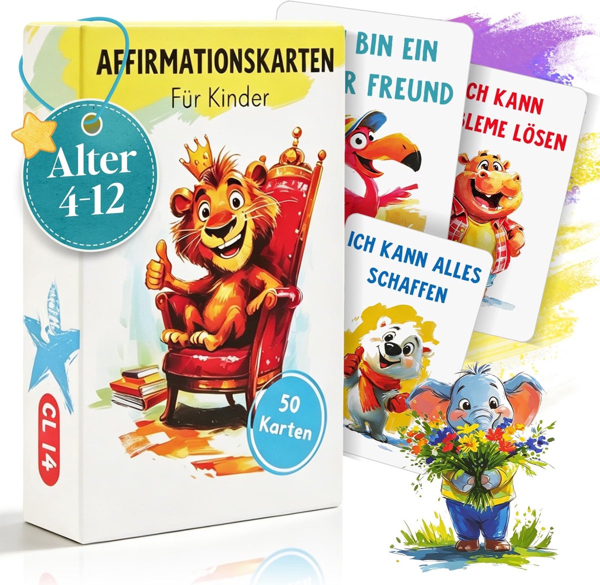 56 Affirmatiekaarten voor Kinderen - Meerkleurig