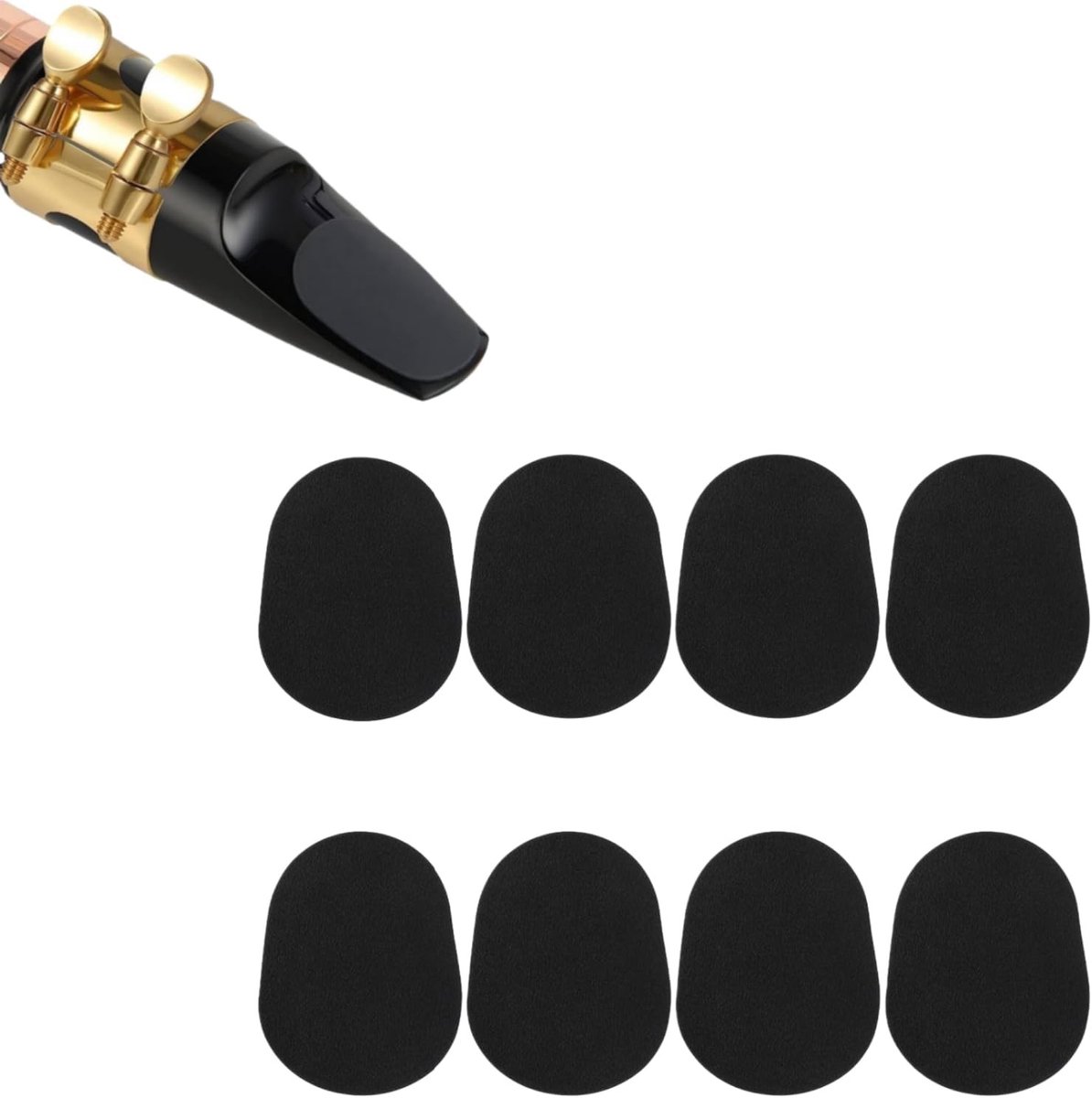 Comfortabel mondstuk kussen voor klarinet en saxofoon, 8 stuks, siliconen rubberen pads voor beginners, 0.8 mm dikte