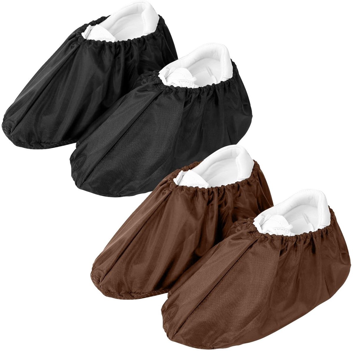Herbruikbare Schoenhoezen - 2 Paar - Zwart - Antislip en Wasbaar