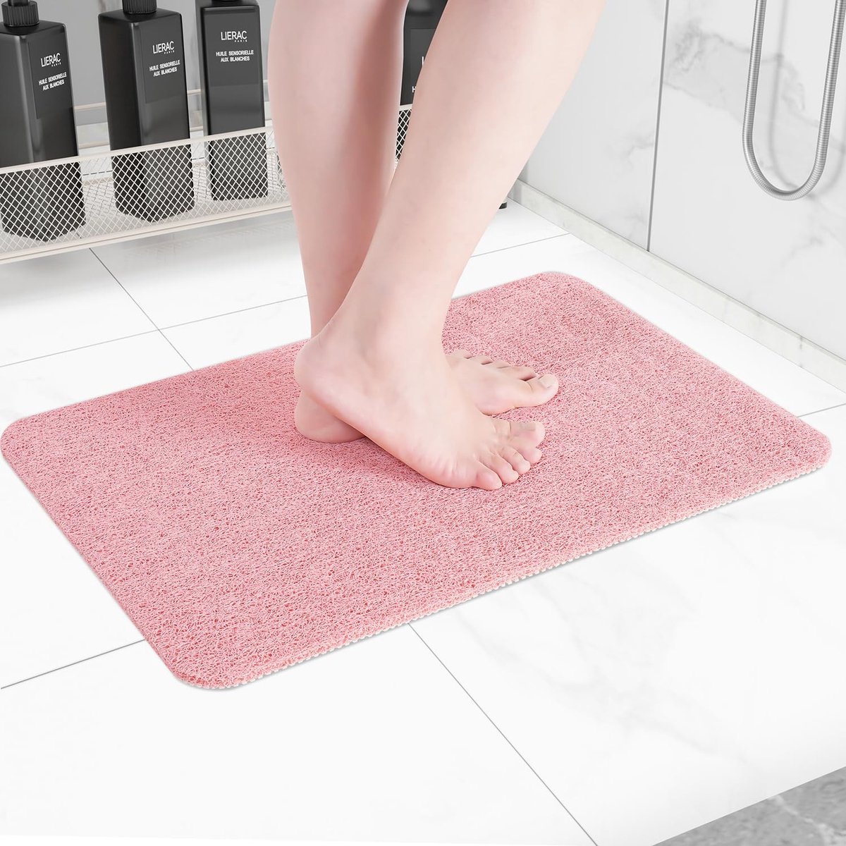 Antislip Badmat - Sneldrogend en Duurzaam - 61 x 41 cm - Roze