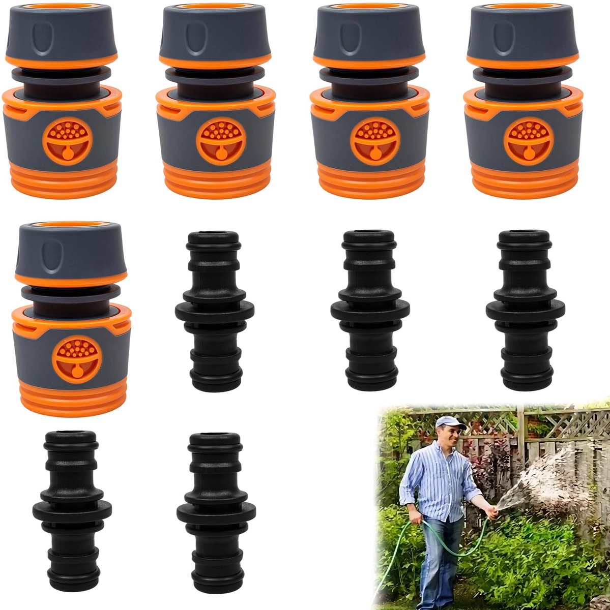 Tuinslang Aansluitset - 10 Stuks 1/2 Inch Verbinding