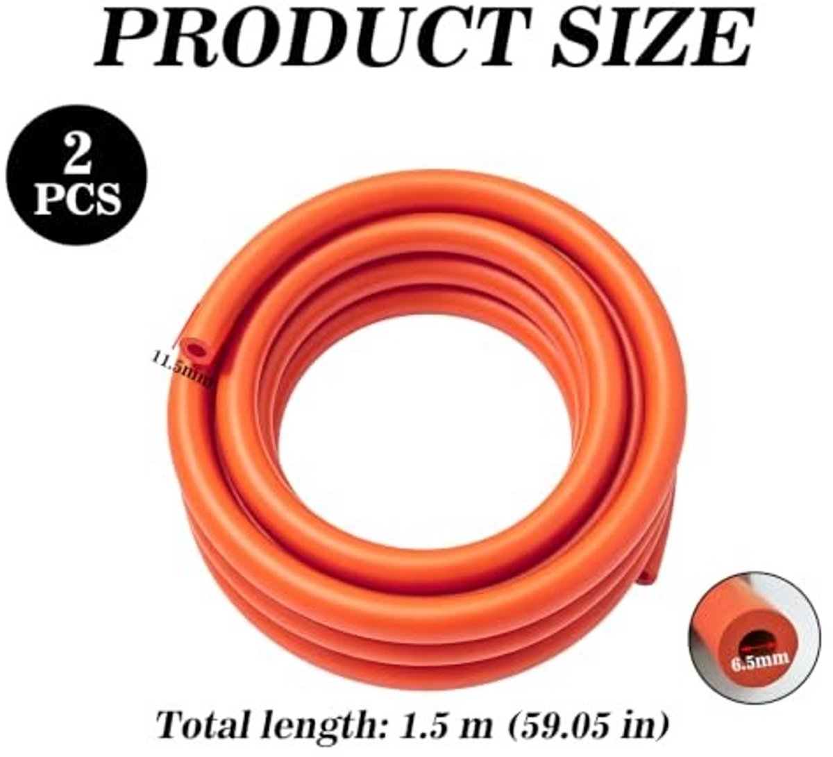 Geluiddemper voor fietsframe - 1,5 m - Zwart