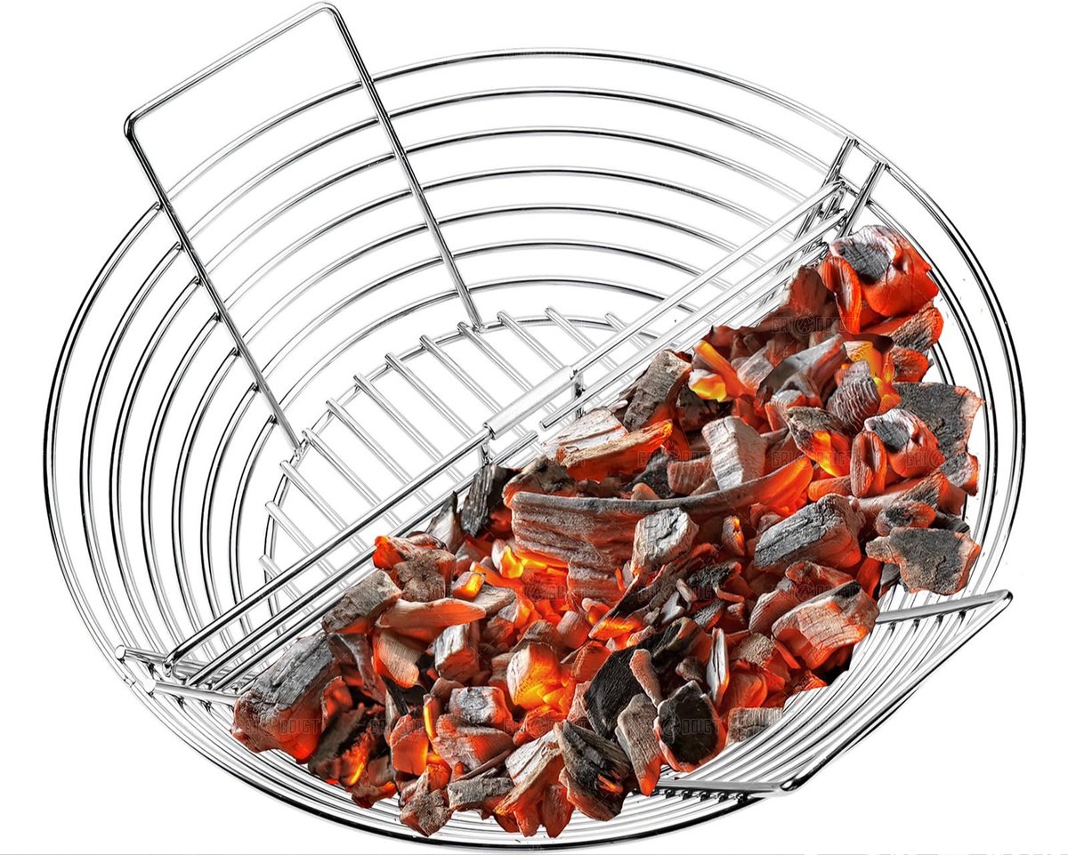 Kamado Grill Houtskoolmand - met Divider - Voor 18 inch Barbecues