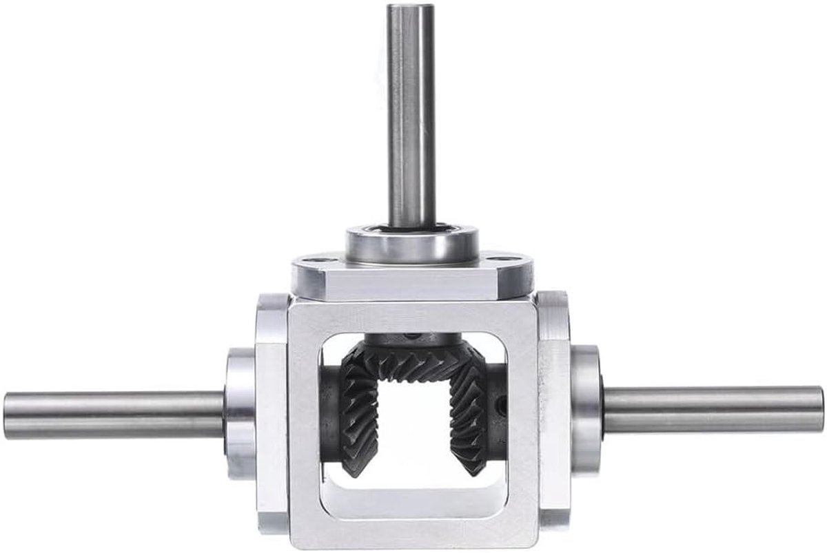 90 graden rechthoekige afschuinwiel aandrijving 1:1 omkeerbaar dual output 1 module 20 tanden afschuinwiel voor precisie toepassingen en mechanische projecten