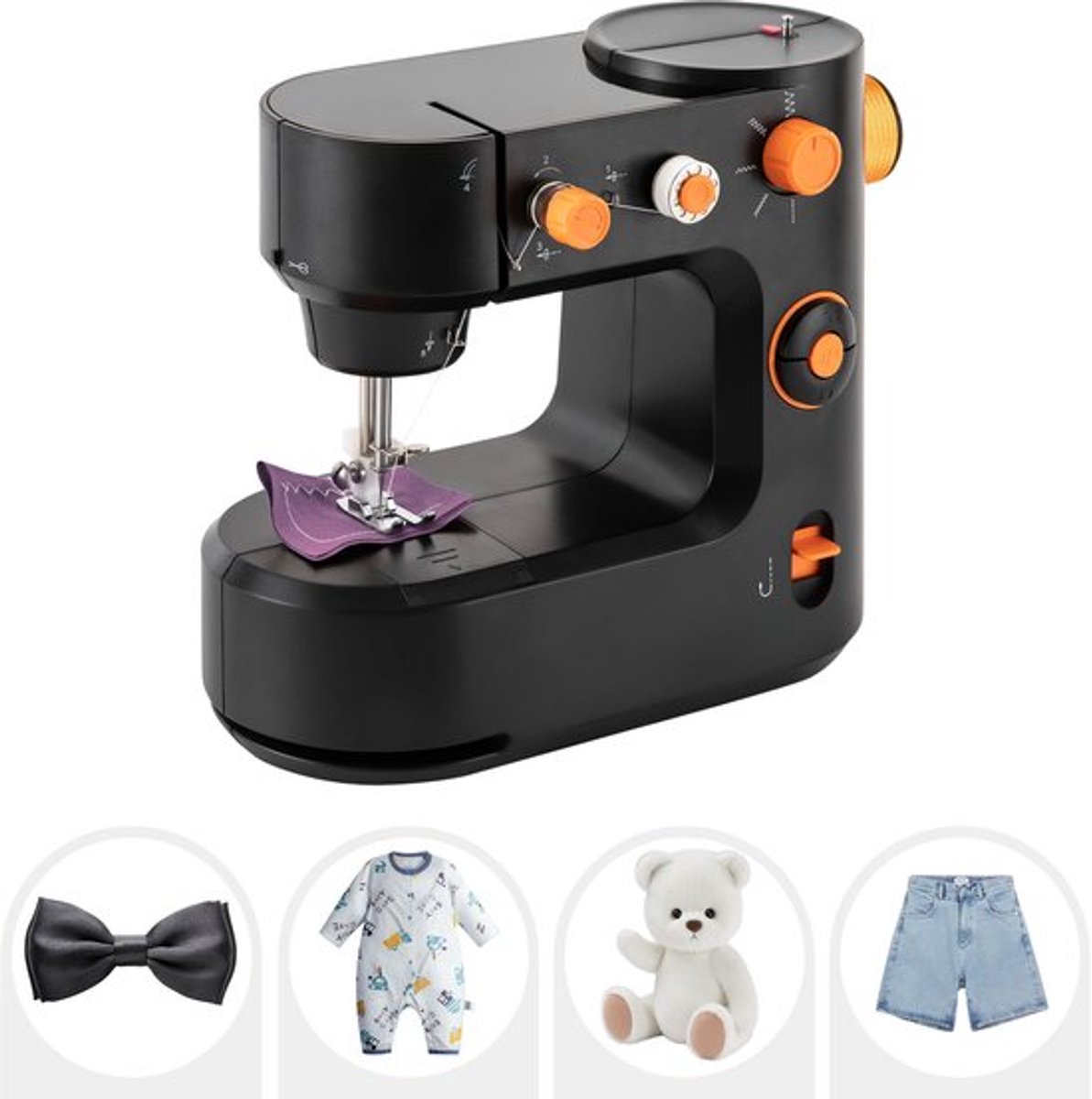 Mini Naaimachine Draagbaar - Zwart - 100-240V - ABS POM PC - Voor Thuis En Kleding - Desktop Naaimachine