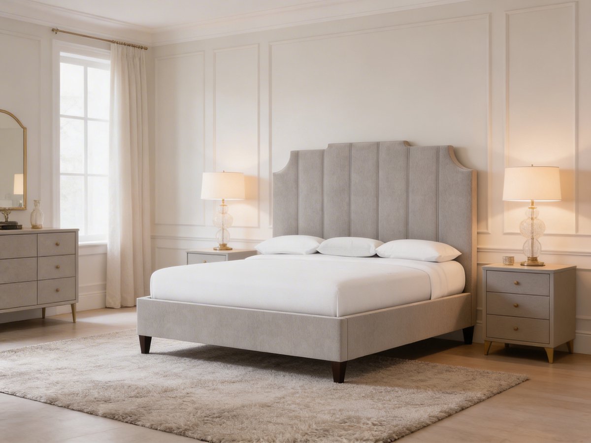 Lucarto Beige Boxspring – Koningstijl – Luxe Beige Boxspring – Modern Design Bed – Comfortabel Hotelbed