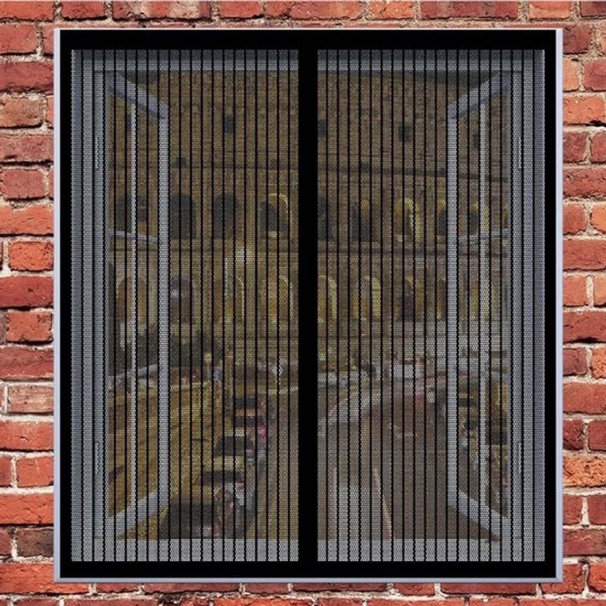 Raamhor - Muggengaas Vliegengordijn - Insecten weren - Magnetische sluiting - 70 x 150 cm - Zwart