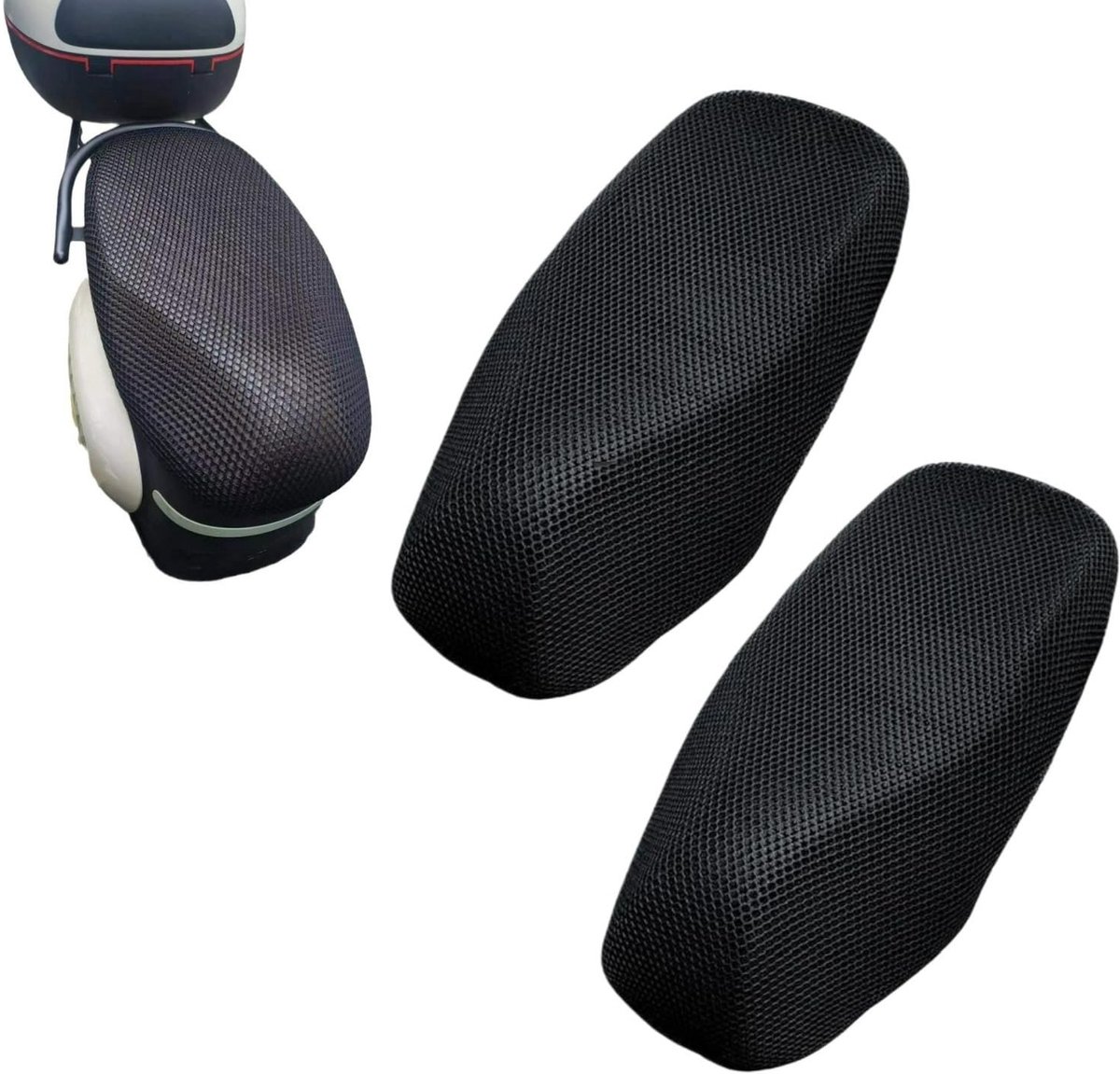 Motorfiets Honingraat Hoes - Waterdicht, UV-bestendig, Snelle Montage - Zwart