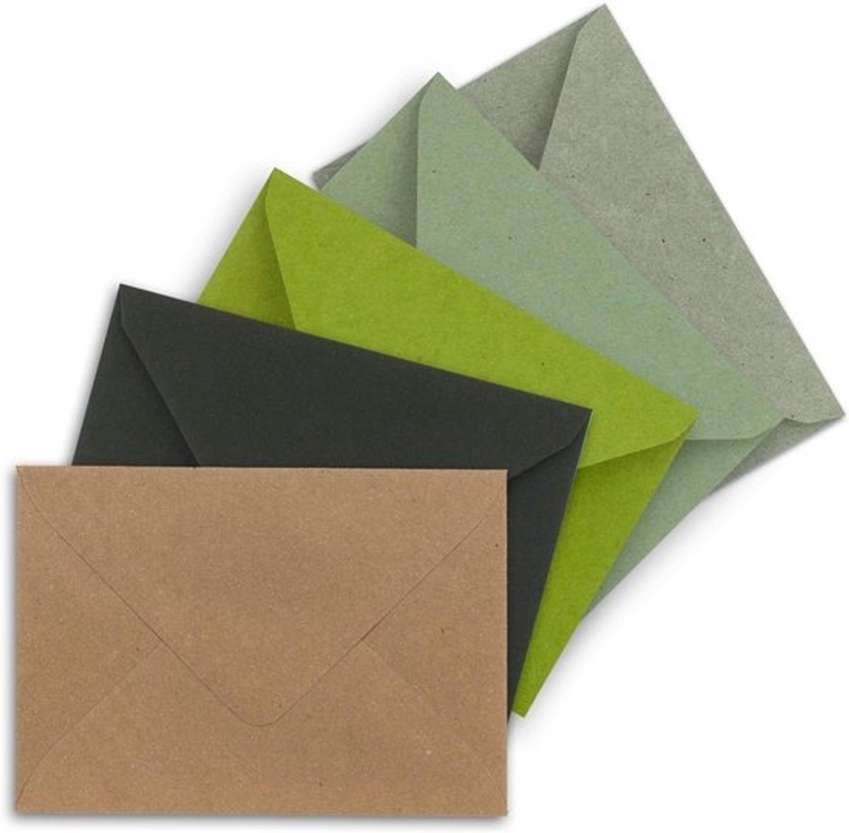 Kraftpapieren Enveloppen - Gekleurde Brieven - Uitnodigingen Versturen - Natuurlijke Kleurenmix - 75 stuks - Mix