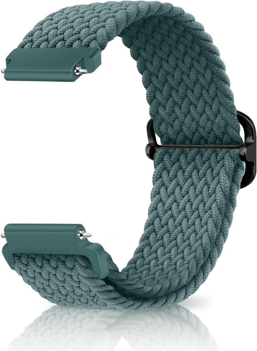Verstelbare elastische nylon horlogeband, 18 mm tot 22 mm, sportieve vervangband met dunne gesp voor heren en dames