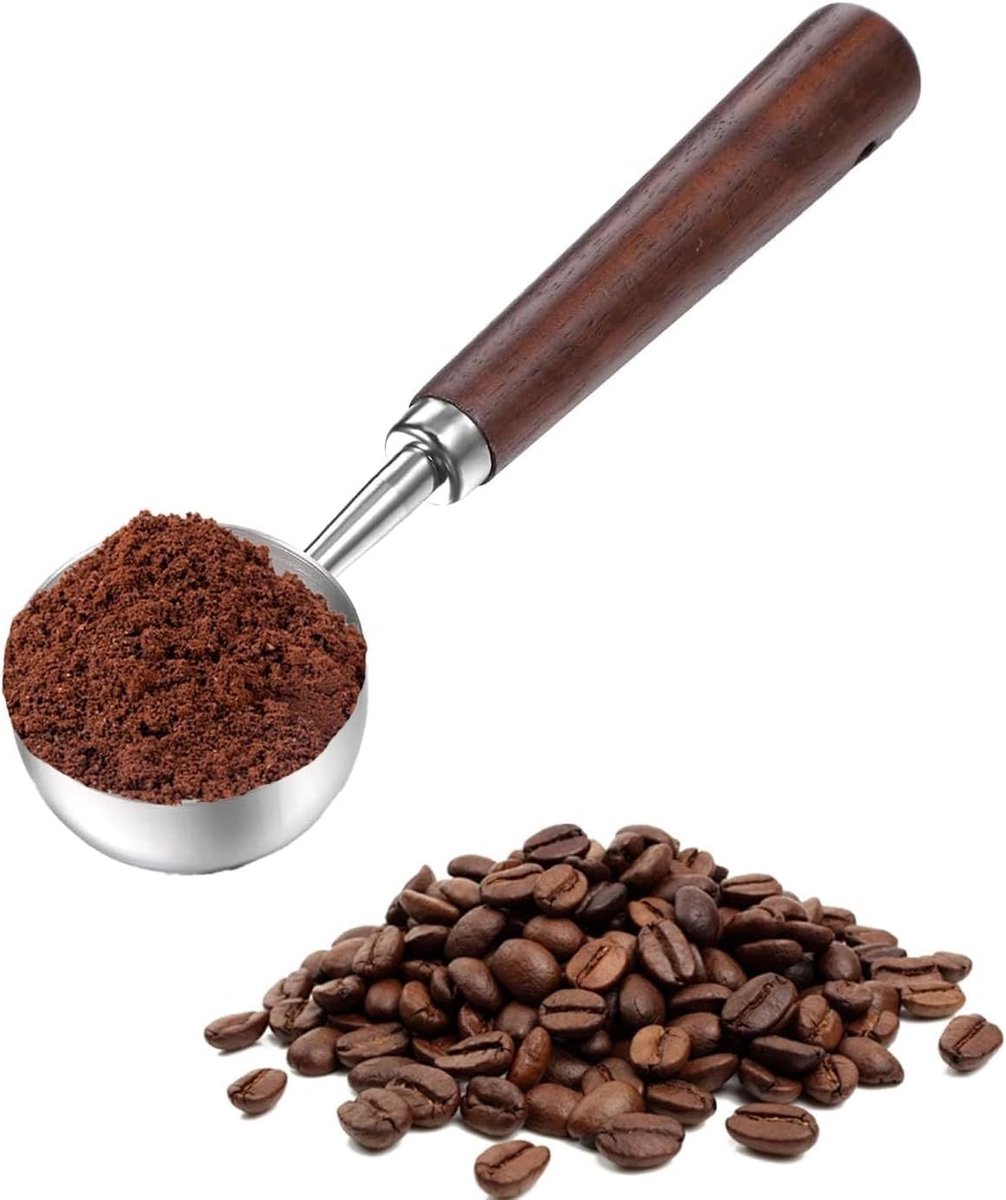 Verstelbare maatlepel met houten handvat voor nauwkeurig afmeten van ingrediënten in de keuken