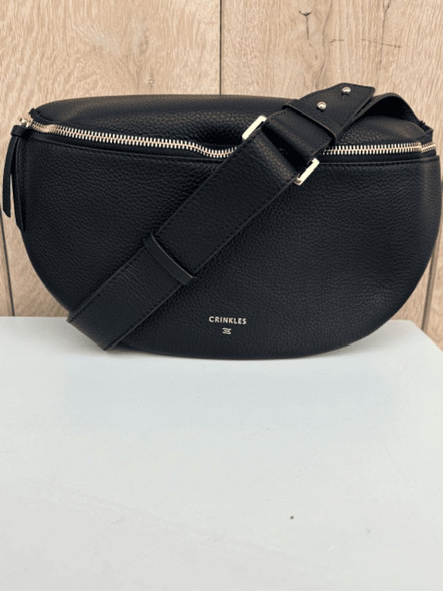 Crinkles Dames Crossbody Black | Zwart | Maat: One Size