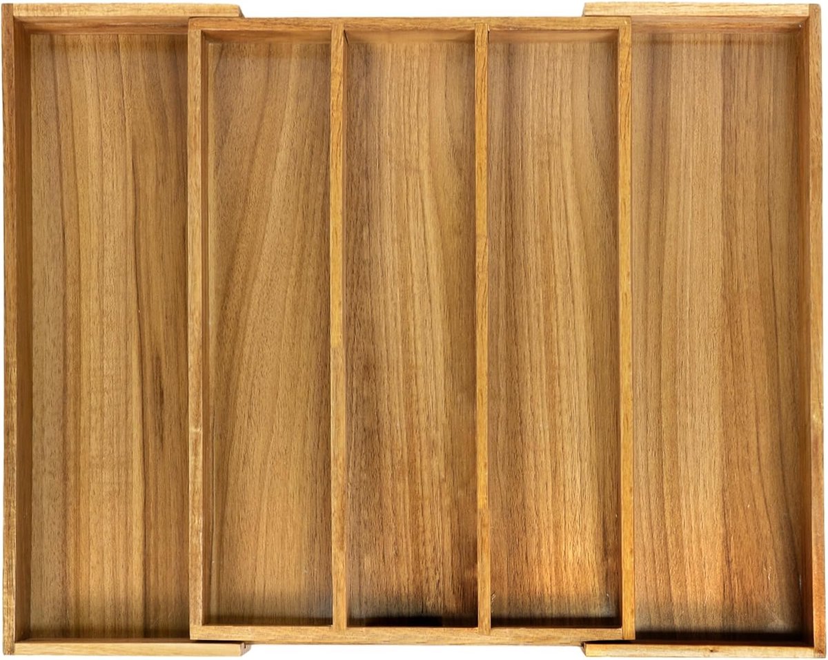 Acacia Keukenorganizer voor Bestek en Servies - Praktische Lade Organizer voor Keukenaccessoires