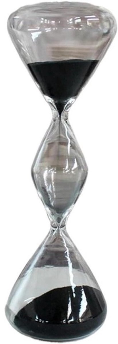 Zandloper Timer - Zandloper Klok - Tijd Management - Klassiek Ontwerp - 20.7x6.7 cm - Zwart