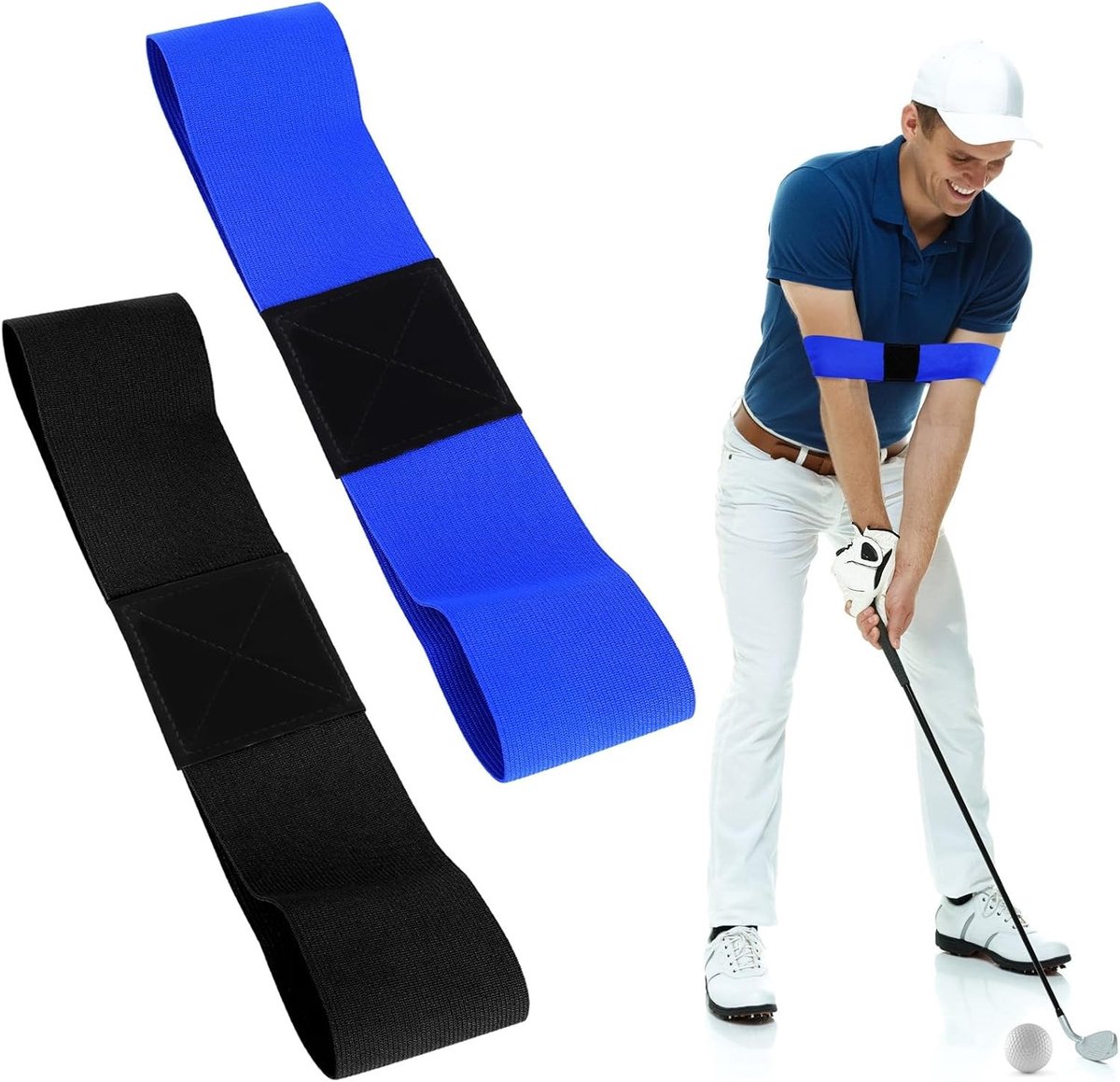 Golf Swing Trainer Set van 2 Stuks voor Verbetering van Swing, Correctiebanden en Armbanden voor Beginners, Ideaal voor het Verbeteren van Swingtechniek en Houding