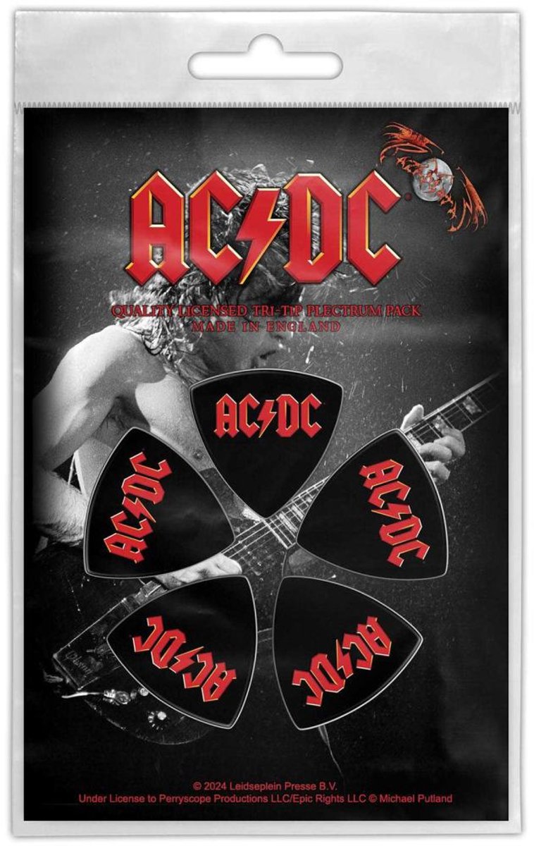 AC/DC - Logo Plectrum - Zwart/Rood