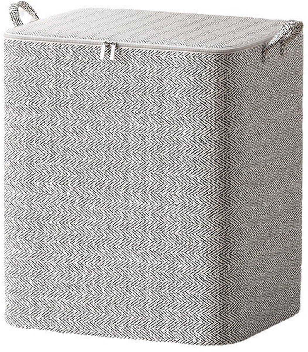 Opbergbakken voor Kleding - 30 L- Inklapbare Opbergzakken met Rits - 35 x 25 x 20 cm - Geschikt voor Dekens, Truien en Beddengoed - Stevig en Ademend - Herbruikbaar - Ruimtebesparend - Ideaal voor Kastorganisatie - Versterkte Handgrepen - S
