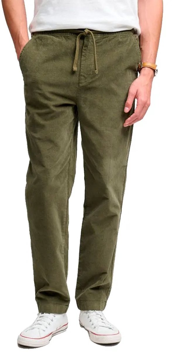 Superdry Merchant Cord Drawstring Broek Groen 32 / 32 Man