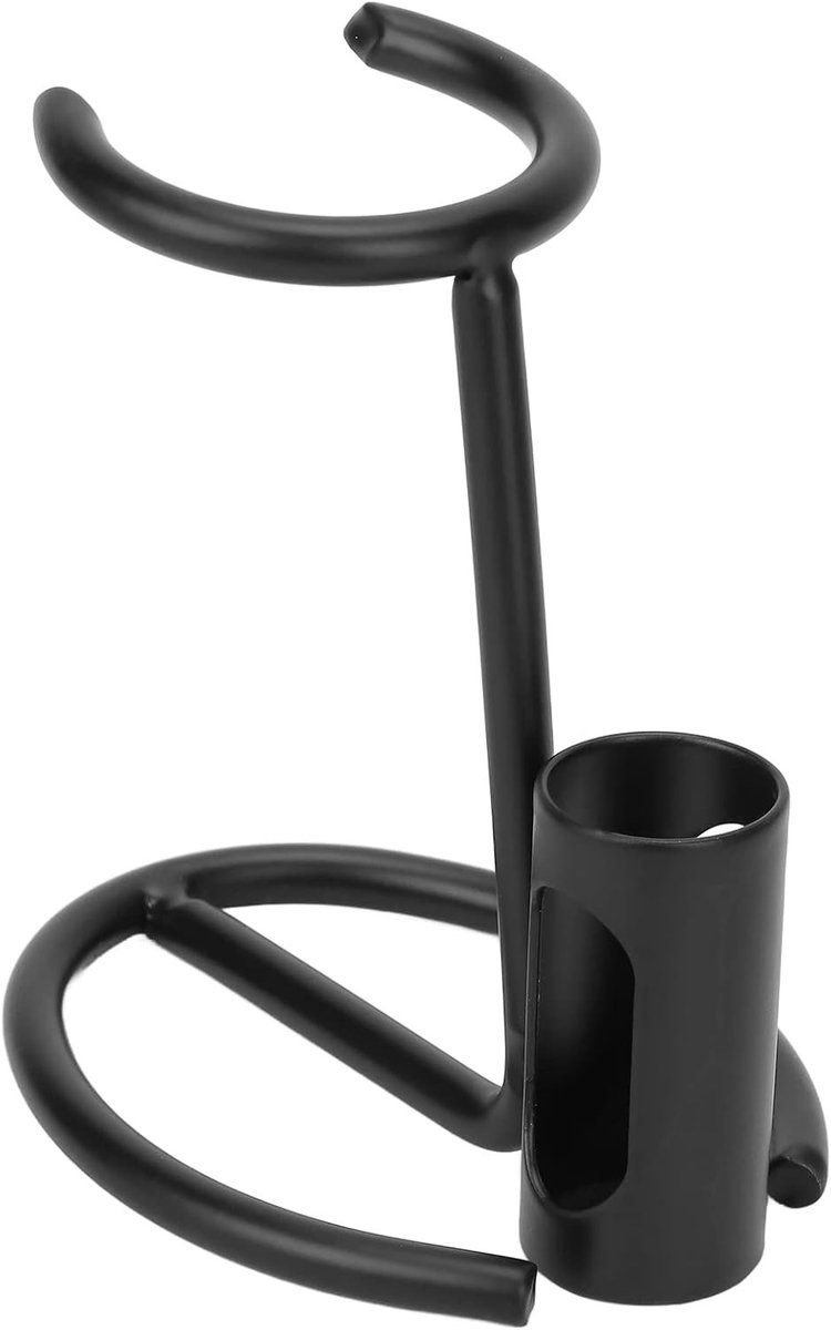 Houder voor Safety Razor en Scheerborstel, Sneldrogende Brush Stand met Antislip Ontwerp voor Badkamerorganisatie en Scheeraccessoires in Mat Zwart Metaal