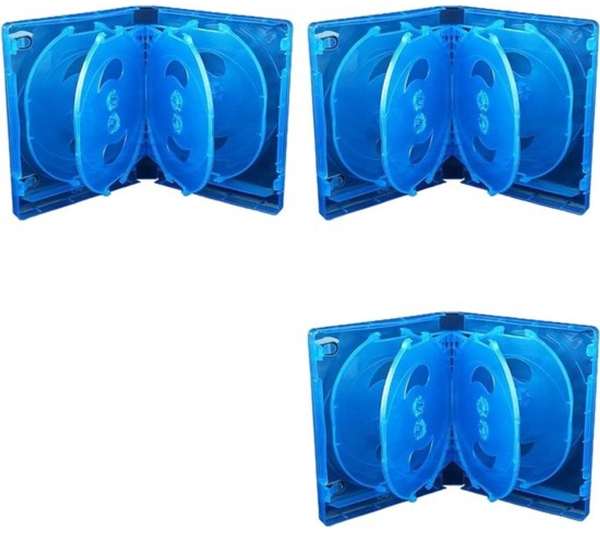 CD Opbergdoos - CD Doosje - Schijven Beschermen - Dubbelzijdig Ontwerp - 10 Schijven - Blauw