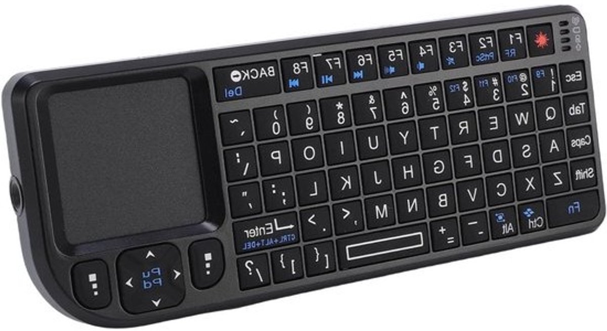 Draadloos Toetsenbord - Met Touchpad - Productief Werken - Geïntegreerd Trackpad - 69 Sleutels - Zwart
