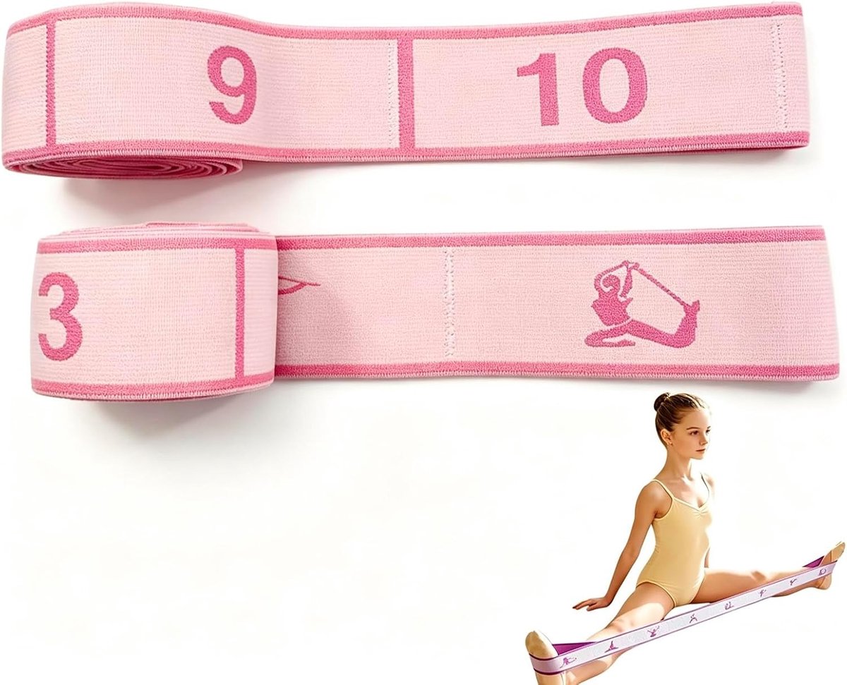 Yoga stretchband met 10 standen voor krachttraining, flexibiliteit en herstel thuis
