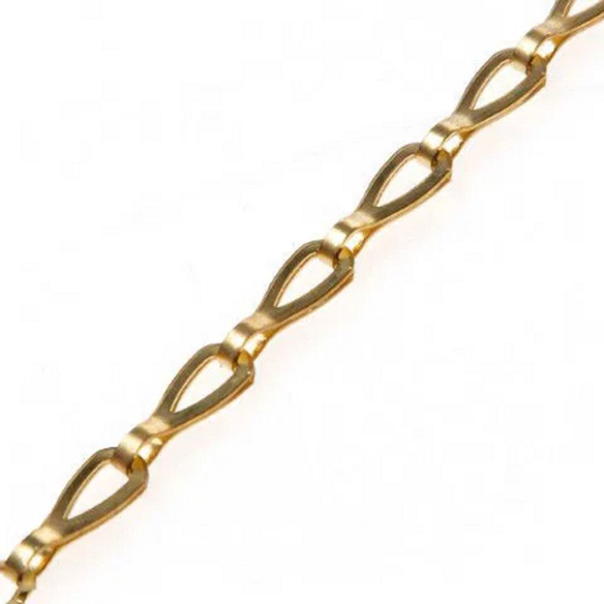 Patentketting – 0,6 mm metaaldikte – 22 x 7 mm schakels – messing – per meter – sierketting – ketting