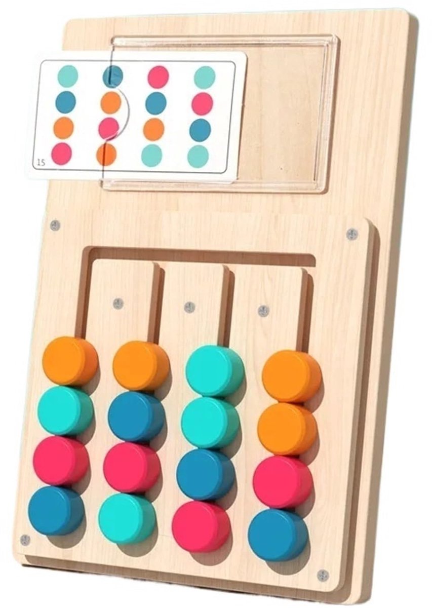 Houten kleur matching puzzel - Levendige kleurenuitdaging