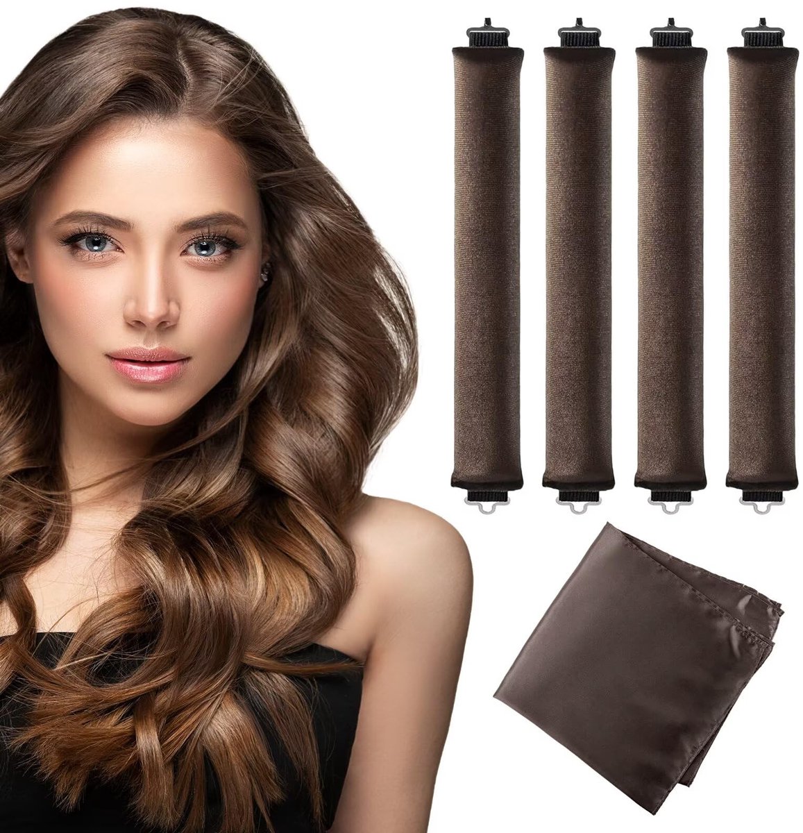 Heatless Curls Nacht Haar Kruller - 4 Stuks Velvet Rollers
