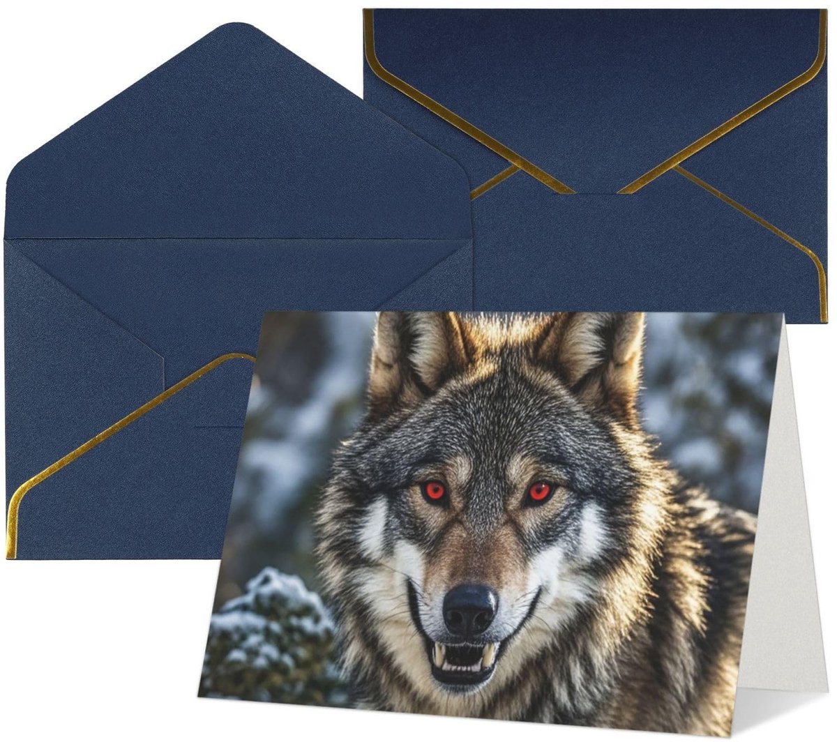 Verjaardagskaarten - Wolf Design - Blanco - 1 Stuk