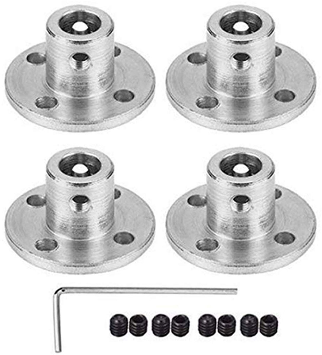 Set van 4 Flensverbindingen - 6mm Stalen Koppelingen