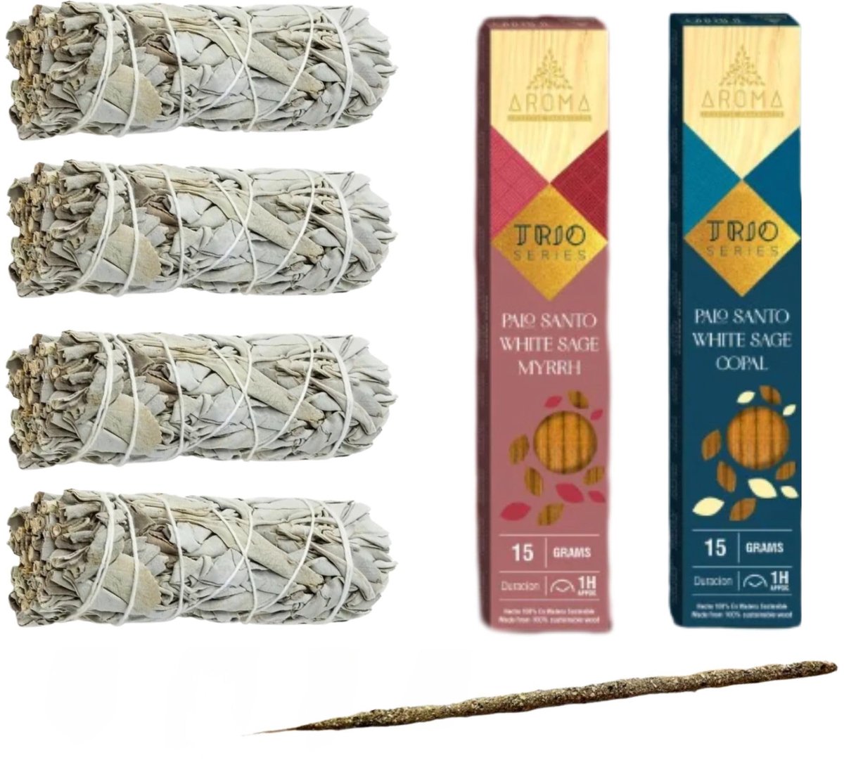 Witte Salie & Palo Santo Set - Natuurlijke Incense voor Meditatie en Yoga