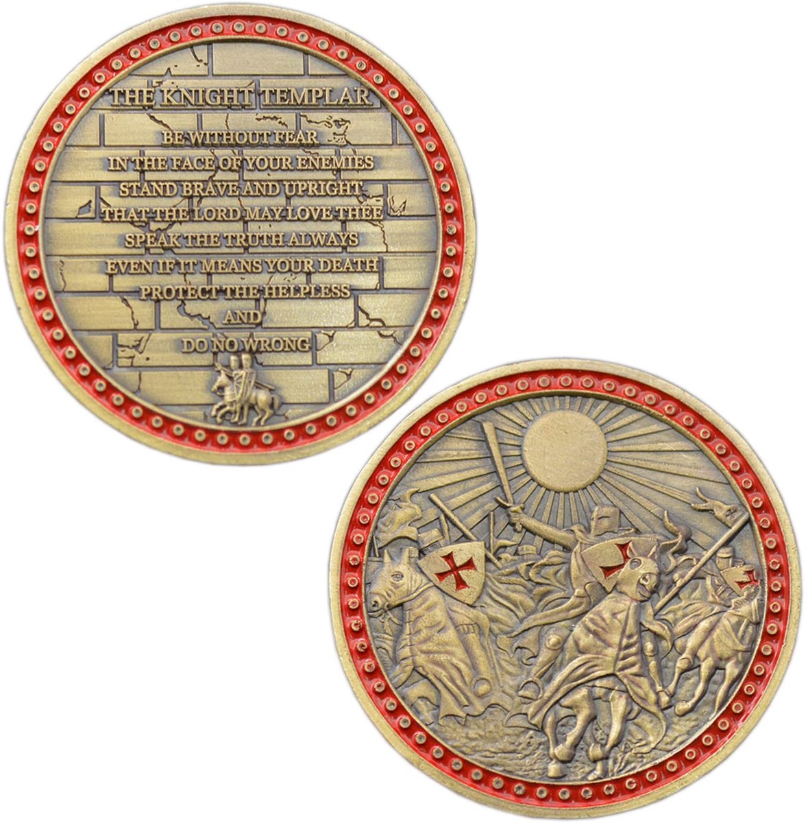 Templars Challenge Coin - Oath of Knights Templar