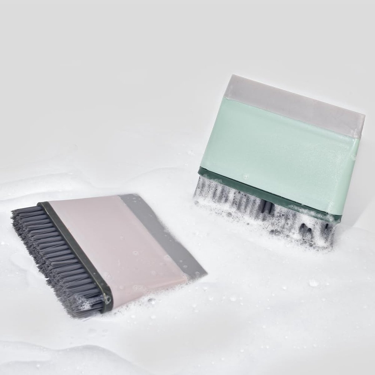 Set van 2 Douche Sprinklers en Badkamer Wipers, Silicone Trekkers voor Spiegels en Tegels, Multifunctionele Schoonmaakborstel voor Badkamer en Douche