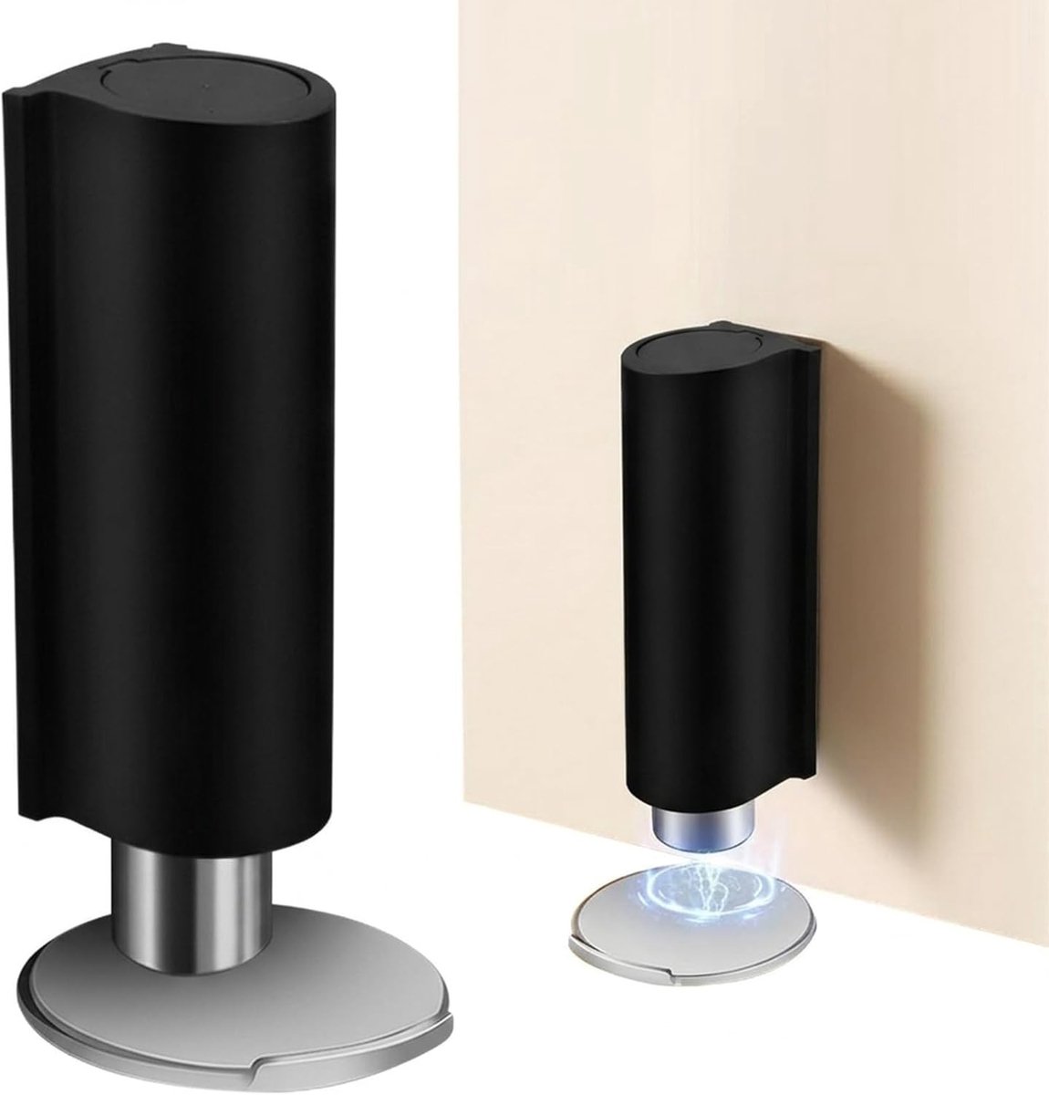 Deurstopper zonder boren van roestvrij staal - Onzichtbare magnetische deurstopper voor binnen, geschikt voor thuis, kantoor en badkamer
