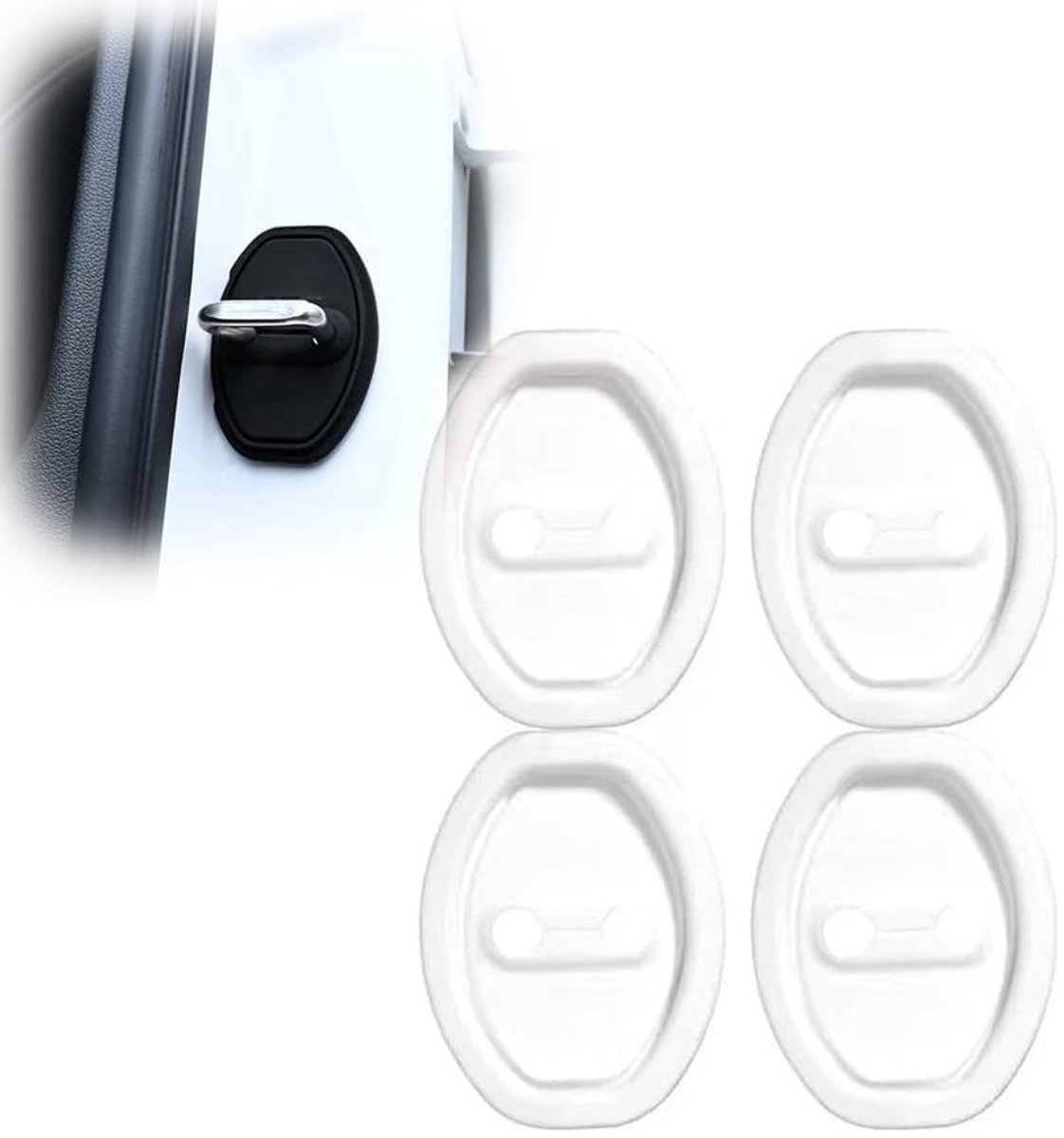 Deurslot beschermcovers voor Ford Puma ST Line X - Set van 4 - Wit