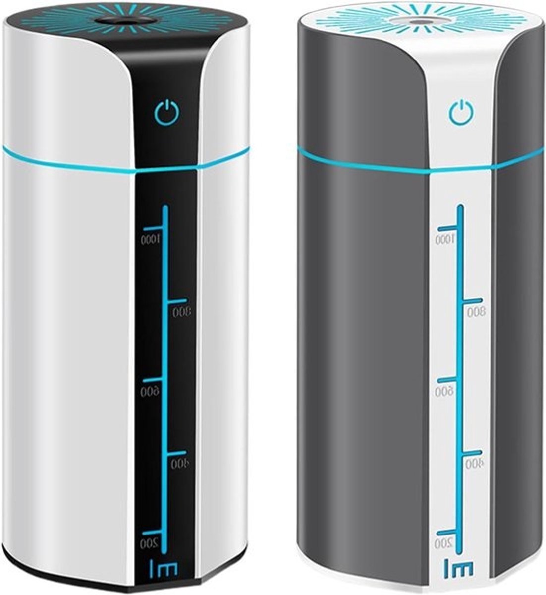 Luchtbevochtiger - Air Purifier Diffuser - Verbeter Luchtkwaliteit - Fluisterstil Ultrasoon - 1000 ml Tank - Wit