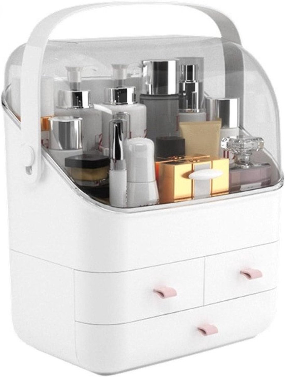 Cosmetica Opbergdoos - Make-up Organizer - Huidverzorging Organiseren - Water- en Stofdicht - Grote Capaciteit - Transparant