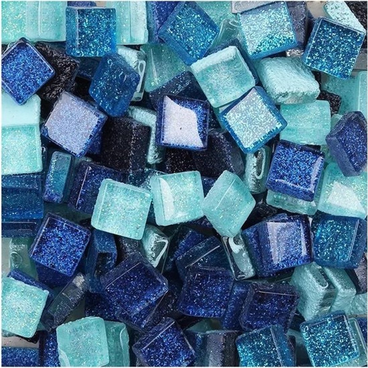 Mozaïek Tegels - Glasmozaïek Steentjes - DIY Knutselen - Glitter Glas - 50 Stuks - Kleur 12