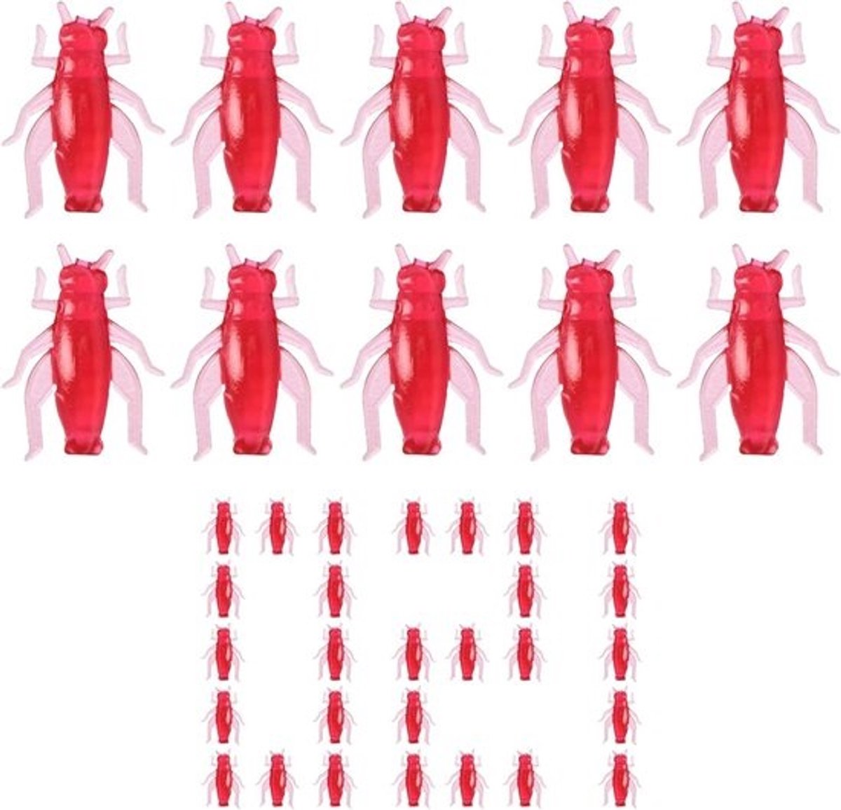 Zoetwater Kunstaas - Vis Aas Set - Vissen Vangen - Biomimetisch Ontwerp - 150 Stuks - Rood