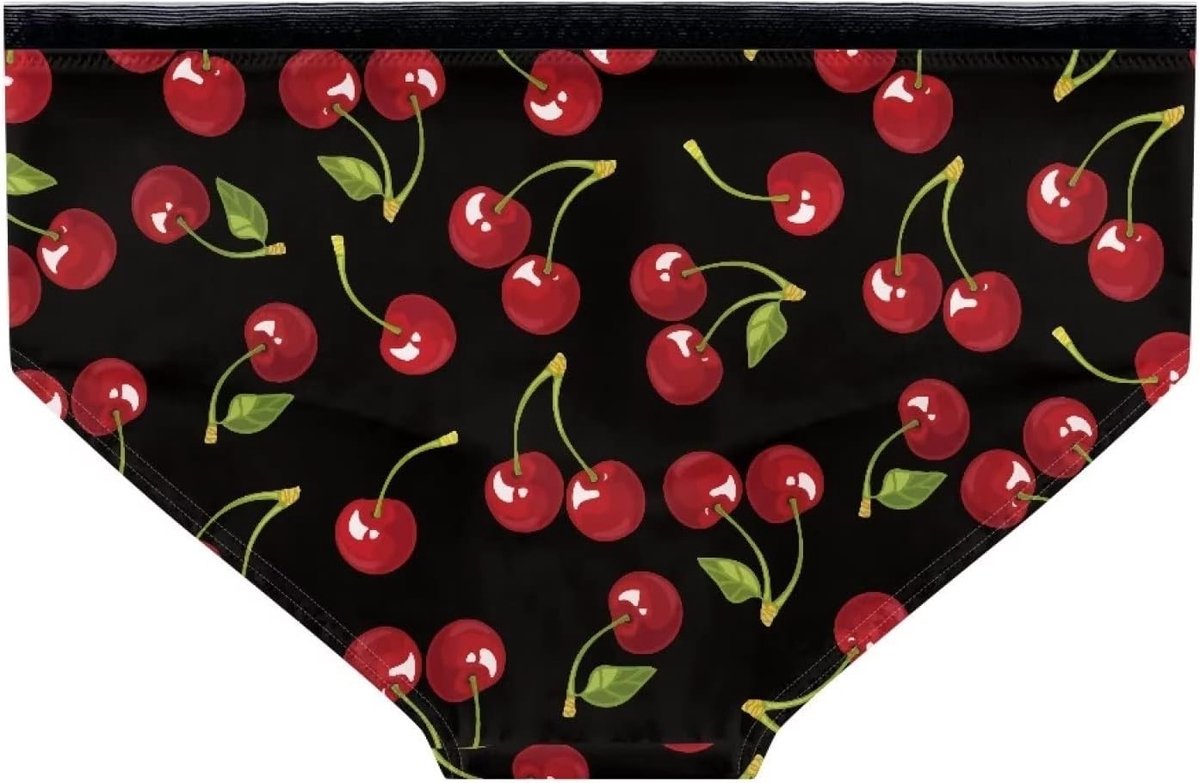 Dames Stretch Panty met Zwarte Kanten Taille, Ademend Katoen en Vochtregulerend Ondergoed voor Comfort en Stijl