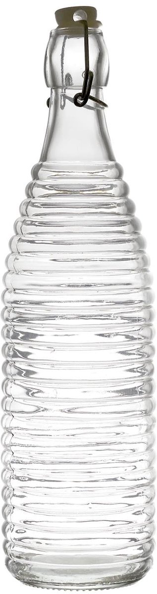 Glasfles met Klemdeksel - 1 Liter Transparant